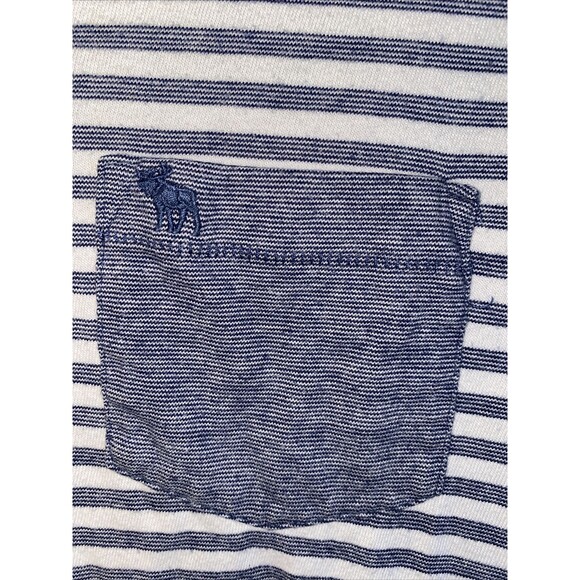 Abercrombie & Fitch henley muscle Mens Shirt M Striped 90s y2k vintage - Picture 3 of 7